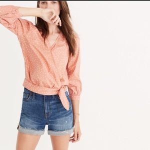 Madewell Star Print Wrap Top
